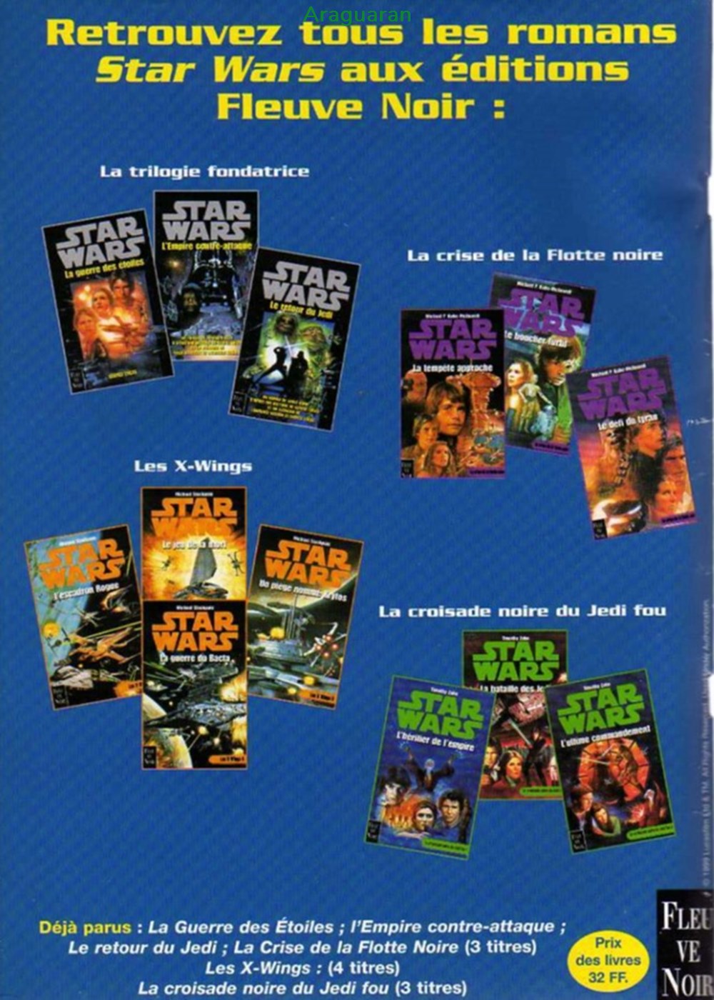 Publicité Star Wars - Livres Romans - 1999 jeux de societe jouets roles publicite star wars livres romans 1999