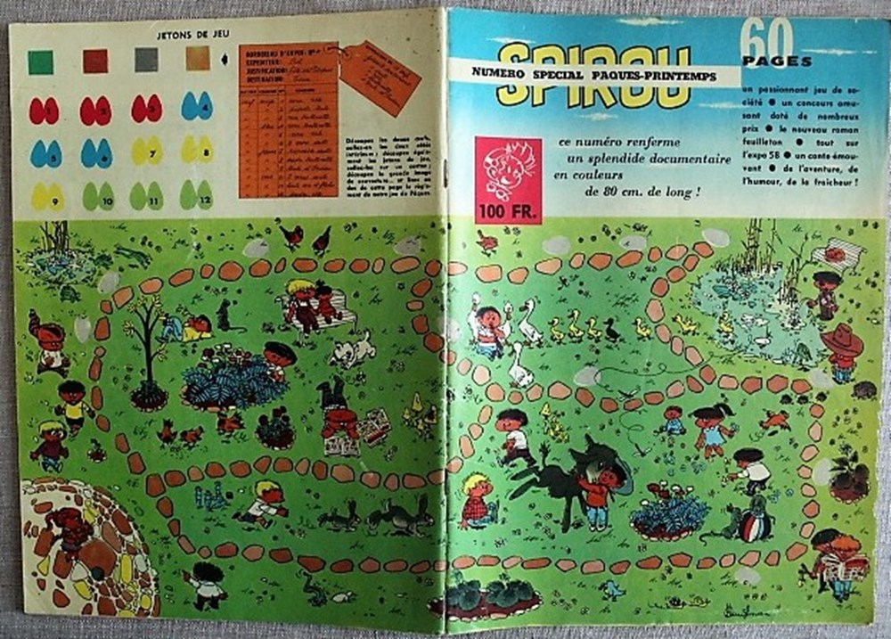 Spirou - 1042 - Couverture : jeu de Pâques livres bd revues spirou 1042 couverture jeu de paques