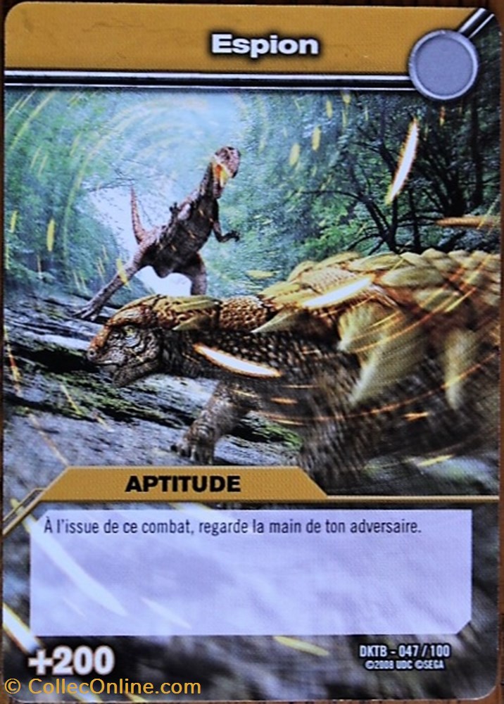 TCG - Dinosaur King - DKTB 047/100 - Espion jeux jouets jeu de carte collectionner tcg dinosaur king dktb 047 100 espion