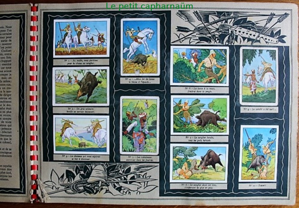 Album Suchard - La vie fière et joyeuse des scouts 4 documents anciens chromos images alimentaires album suchard la vie fiere et joyeuse des scouts