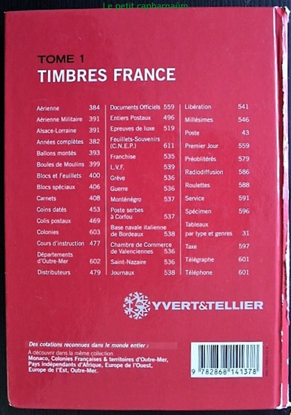 Catalogue de cotation Yvert & Tellier - Tome 1 - France - 2004 2 livres bd revues catalogue de cotation yvert tellier tome 1 france 2004