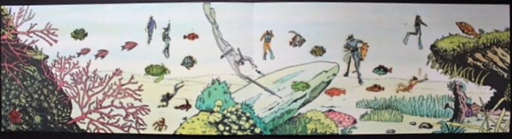 Décorama - Lito - Mini-Transfert - Chasse sous-marine 3 divers decorations magnets autocollants decalcomanies decorama lito mini transfert chasse sous marine