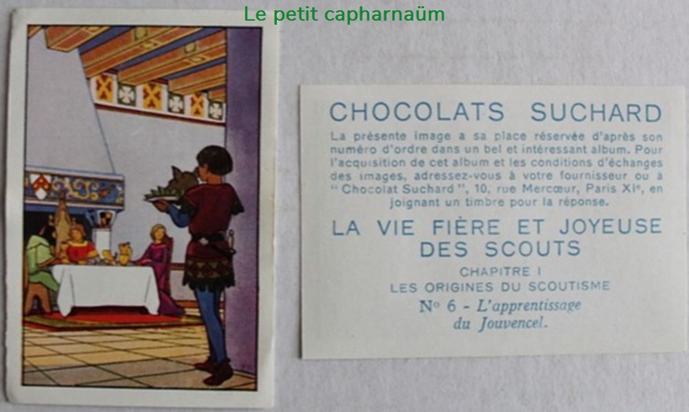 documents anciens chromos images alimentaires image chromo la vie fiere et joyeuse des scouts i 06 apprentissage du jouvencel