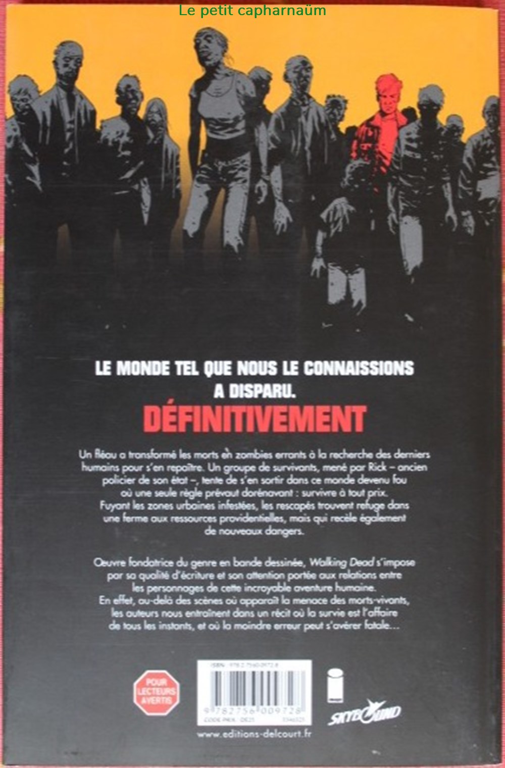 livres bd revues comics the walking dead 02 cette vie derriere nous reed 2016