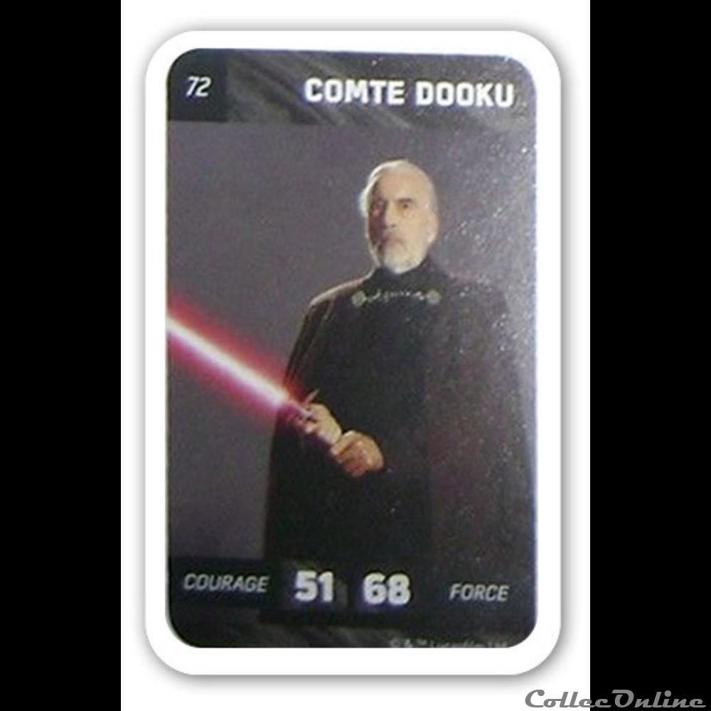72 - Comte Dooku jeux jouet jeu de carte a collectionner 72 comte dooku