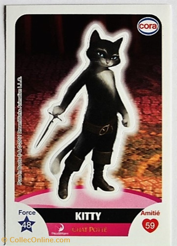 Dreamworks Cora 2011 - S099 - Le chat potté - Kitty jeux jouets jeu de carte collectionner dreamworks cora 2011 s099 le chat potte kitty