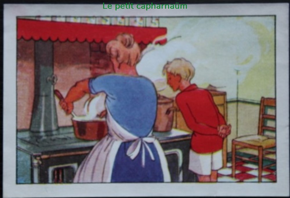 Image / Chromo - La vie fière et joyeuse des scouts - III-03 - Baden Powell apprend la cuisine documents anciens chromos images alimentaires image chromo la vie fiere et joyeuse des scouts iii 03 baden powell apprend la cuisine