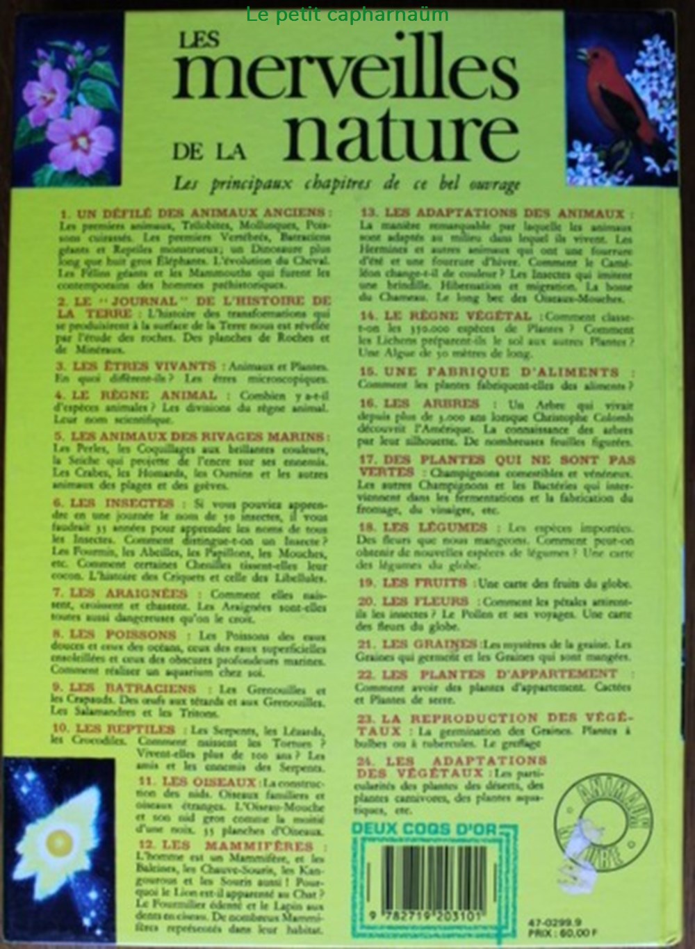 Merveilles de la nature (Les) - Edition deux coqs d'or 1984 2 livres bd revues merveilles de la nature les edition deux coqs or 1984