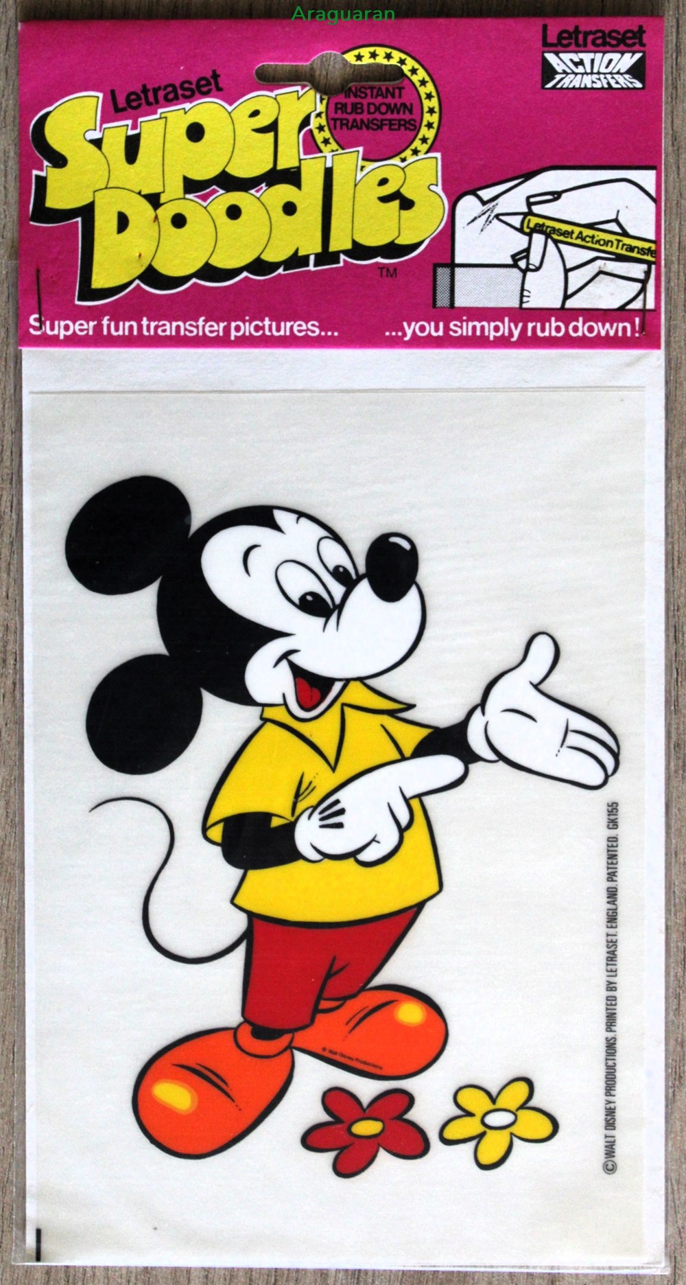 Décalcomanies - Letraset - Super Doodles - Mickey Mouse divers decorations magnets autocollants decalcomanies letraset super doodles mickey mouse