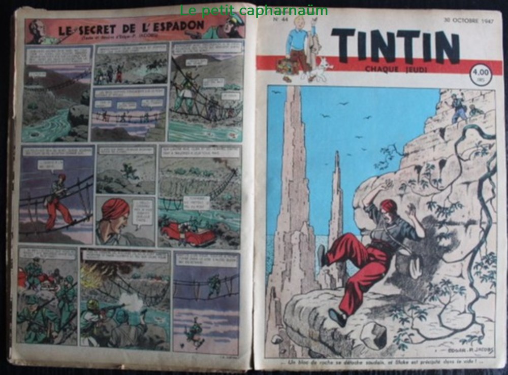 Tintin (édition Belge) - Recueil N°004 - Du n°41 de 1947 au n°05 de 1948 7 livres bd revues vieux journaux tintin edition belge recueil n 004 du n 41 de 1947 au n 05 de 1948