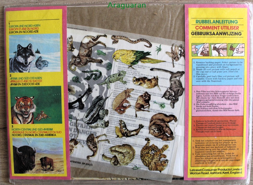 divers decorations magnets autocollants decalcomanies decorama letraset action transfers la faune en danger n 3