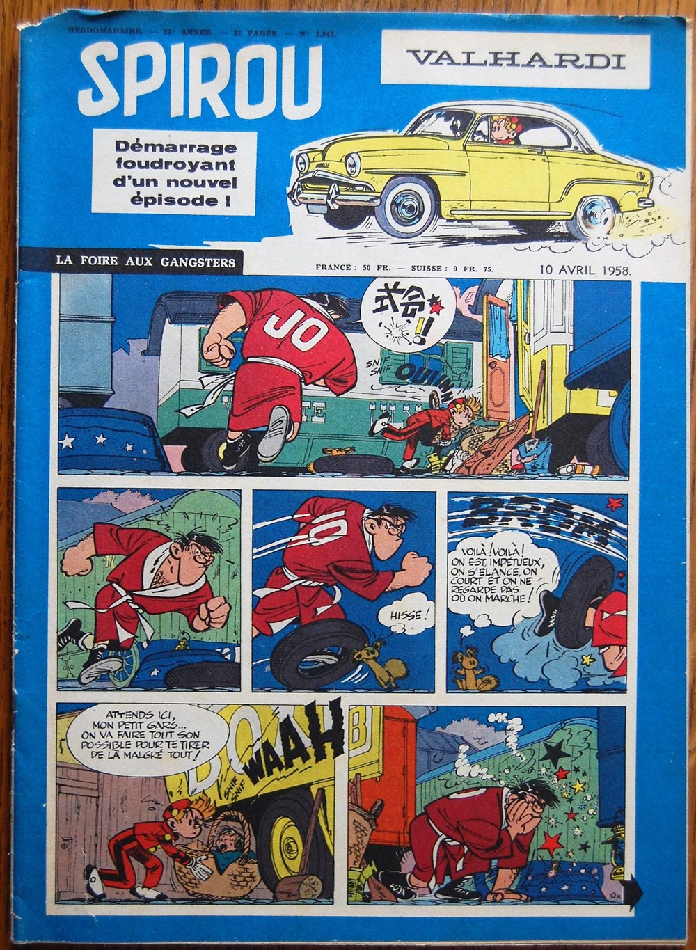 Spirou - 1043 - Couverture Valhardi livres bd revues spirou 1043 couverture valhardi