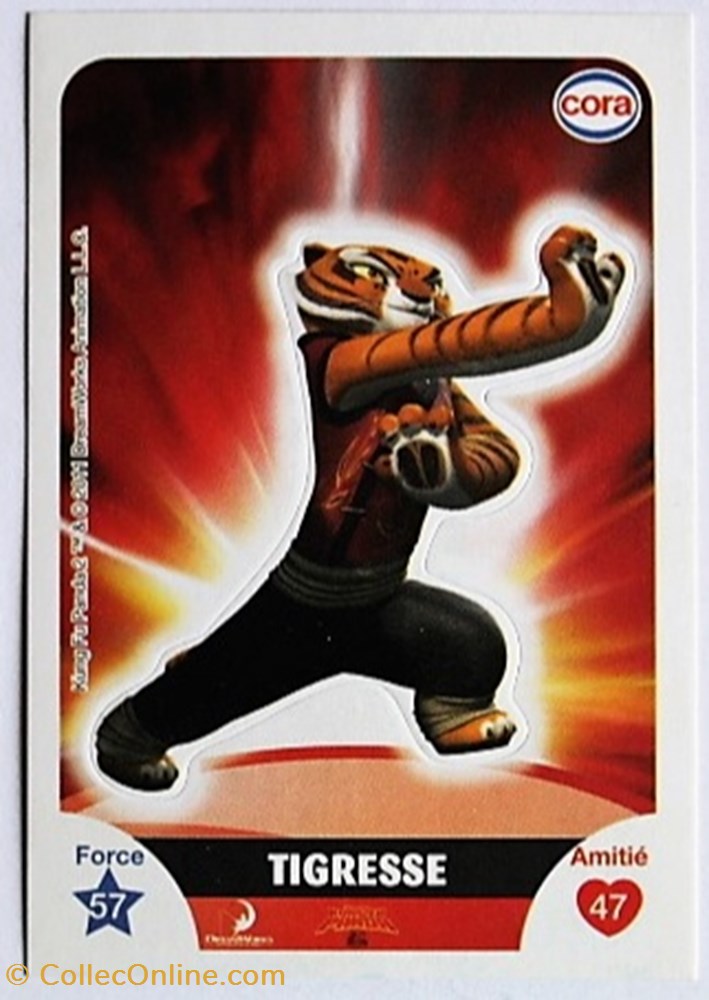 Dreamworks Cora 2011 - S010 - Kung Fu Panda - Tigresse jeux jouets jeu de carte collectionner dreamworks cora 2011 s010 kung fu panda tigresse