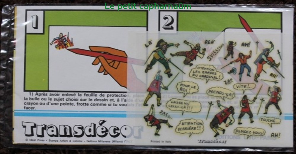 Décorama - Lito - Mini-Transfert - Trois mousquetaires (Les) divers decorations magnets autocollants decalcomanies decorama lito mini transfert trois mousquetaires les