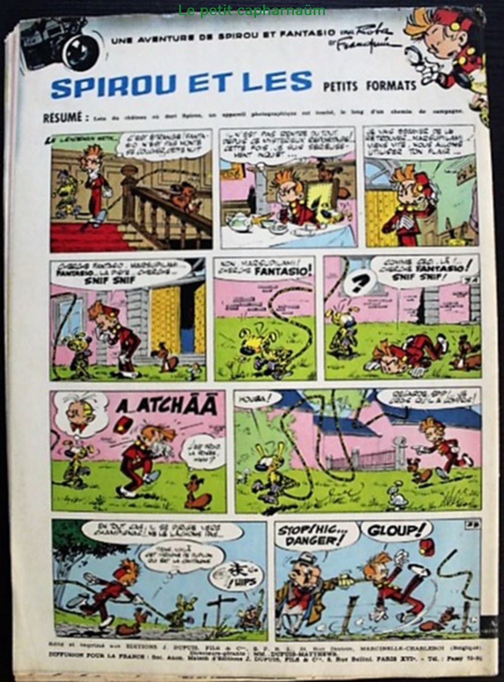 livres bd revues spirou 1276 couverture gaston lagaffe