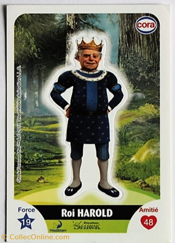 Dreamworks Cora 2011 - S094 - Shrek - Roi Harold jeux jouets jeu de carte collectionner dreamworks cora 2011 s094 shrek roi harold