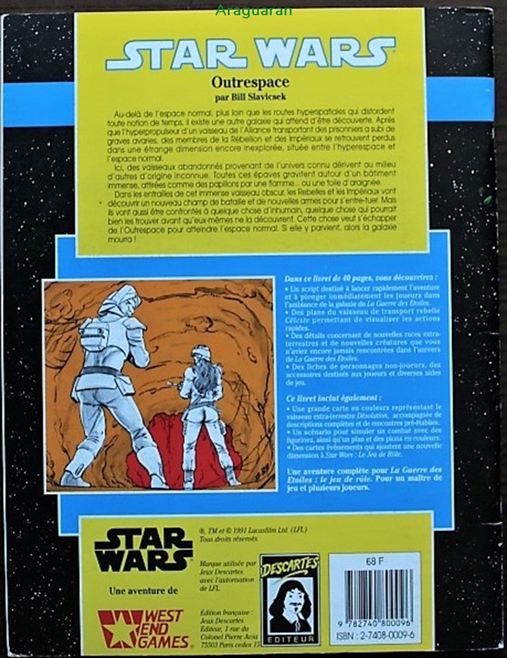Jeu de rôle - Star wars D6 - Outrespace 2 jeux societe jouets roles jeu de role star wars d6 outrespace