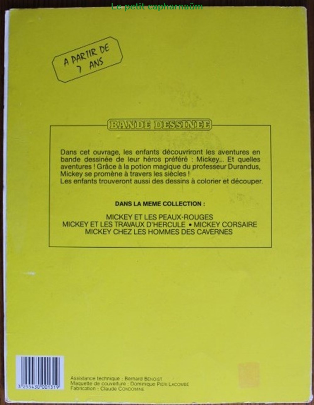 BD - Mickey à travers les siècles - 09 - Mickey chez les peaux rouges - Rééd. 1983 livres revues bandes dessinees bd mickey a travers les siecles 09 mickey chez les peaux rouges reed 1983