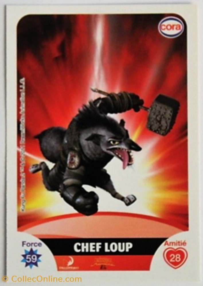 Dreamworks Cora 2011 - C014 - Kung Fu Panda - Chef loup jeux jouets jeu de carte collectionner dreamworks cora 2011 c014 kung fu panda chef loup