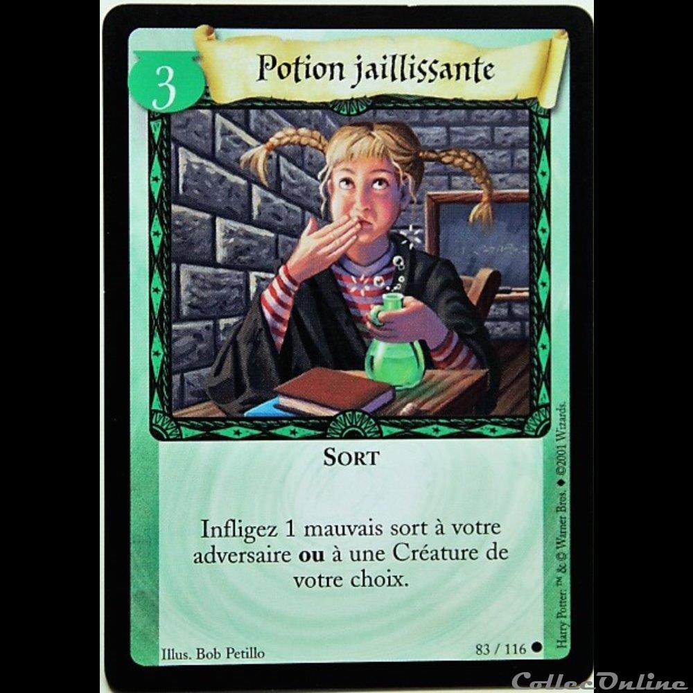 jeux jouets jeu carte collectionner tcg harry potter set de base 083 potion jaillissante commune