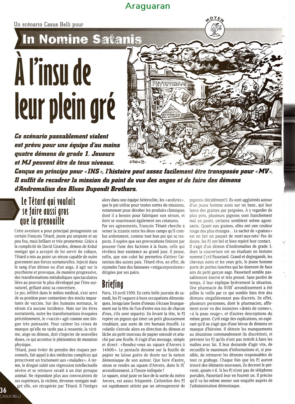 Scénario - In Nomine Satanis - A l'insu de leur plein gré jeux societe jouets roles scenario in nomine satanis a insu de leur plein gre