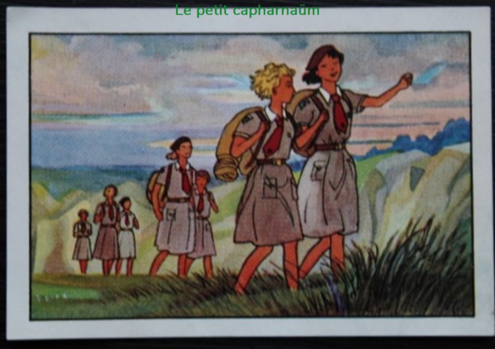 documents anciens chromos images alimentaires image chromo la vie fiere et joyeuse des scouts x 04 les eclaireuses