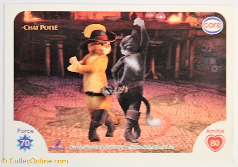 jeux jouets jeu de carte collectionner dreamworks cora 2011 c004 le chat potte