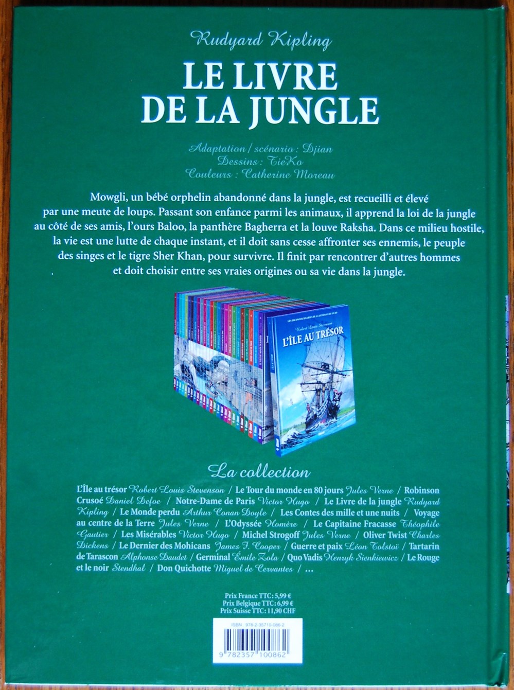 Les incontournables de la littérature en BD - 05 - Le livre de la jungle - EO 2010 livres revues bandes dessinees les incontournables de la litterature en bd 05 le livre de la jungle eo 2010
