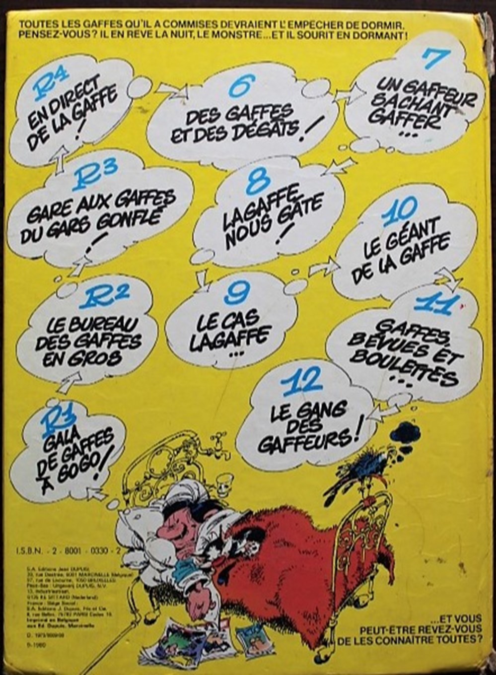 Gaston - 11 - Gaffes, bévues et boulettes - Rééd. 1980 livres bd revues bandes dessinees gaston 11 gaffes bevues et boulettes reed 1980