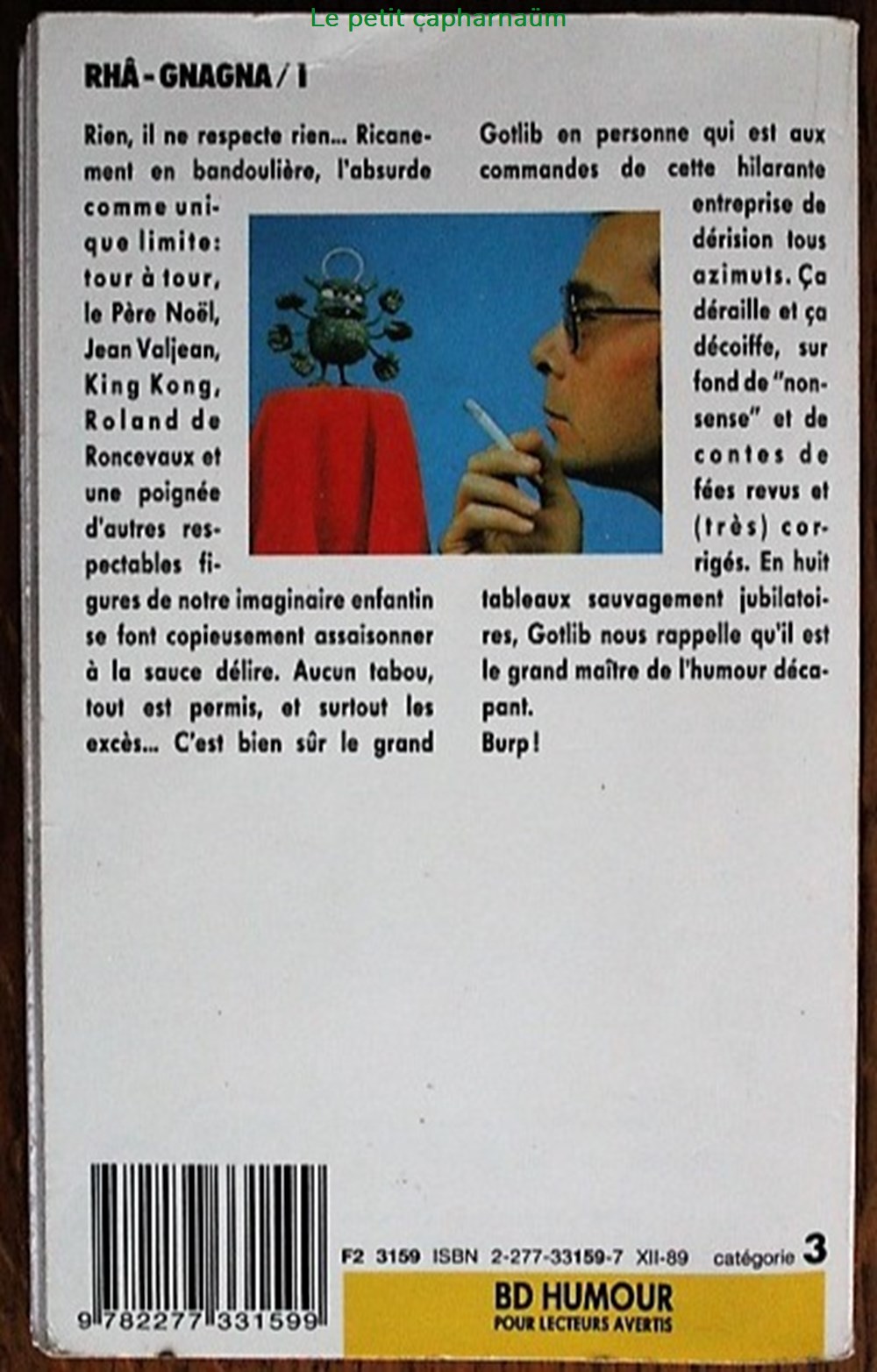 livres bd revues bandes dessinees gotlib rha gnagna 1 livre de poche 1989