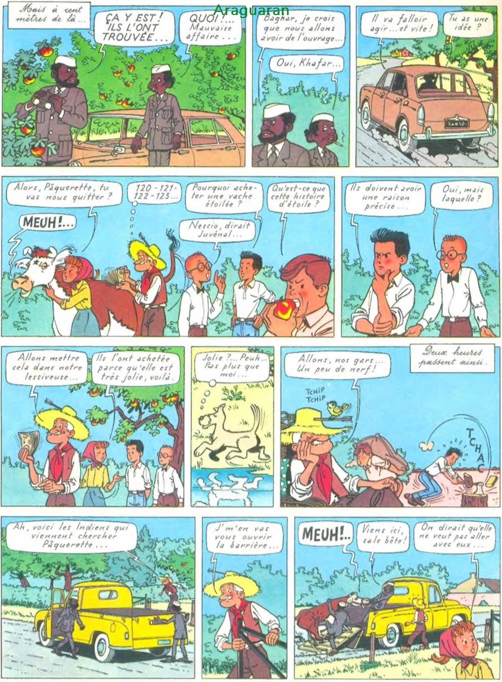 Album - 4 as (Les) - 03 - Les 4 as et la vache sacrée 5 livres bd revues bandes dessinees album 4 as les 03 les 4 as et la vache sacree