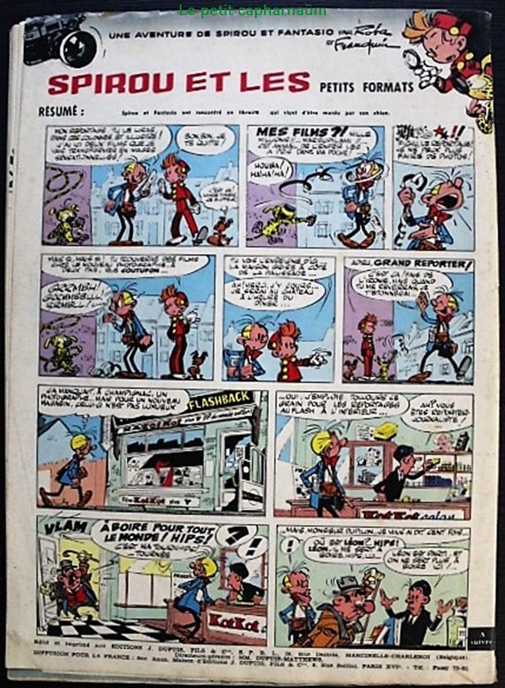Spirou - 1274 - Couverture : Gaston Lagaffe livres bd revues spirou 1274 couverture gaston lagaffe