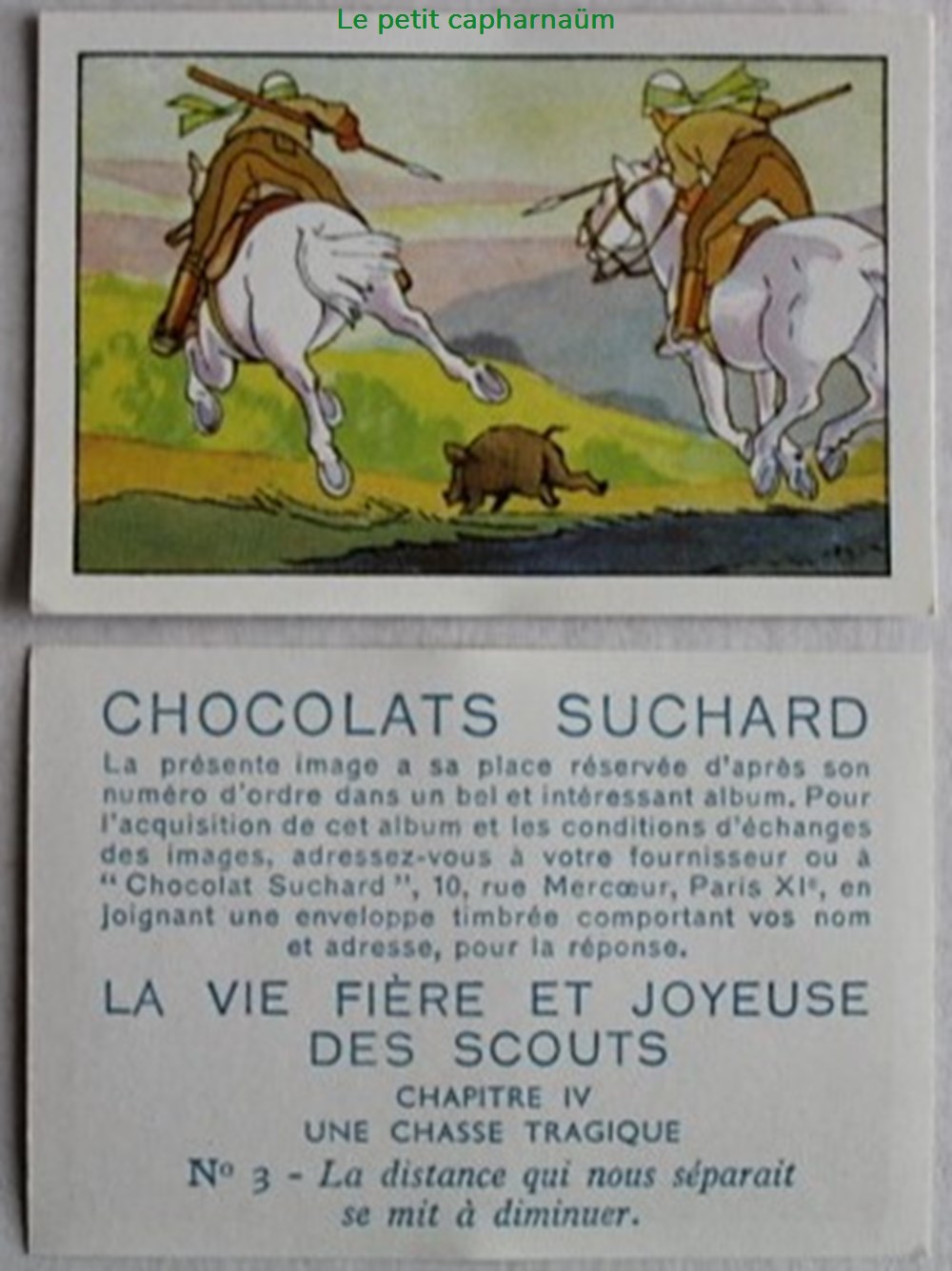 Image / Chromo - La vie fière et joyeuse des scouts - IV-03 - La distance diminuait documents anciens chromos images alimentaires image chromo la vie fiere et joyeuse des scouts iv 03 la distance diminuait