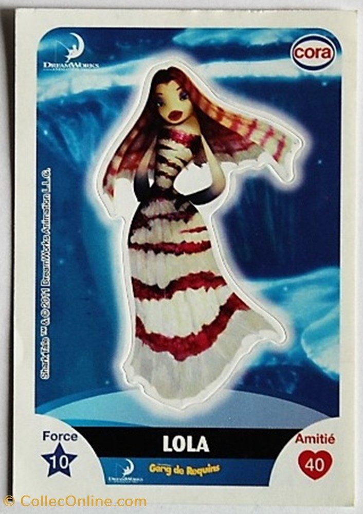 Dreamworks Cora 2011 - S082 - Gang de requins - Lola jeux jouets jeu carte collectionner dreamworks cora 2011 s082 gang de requins lola