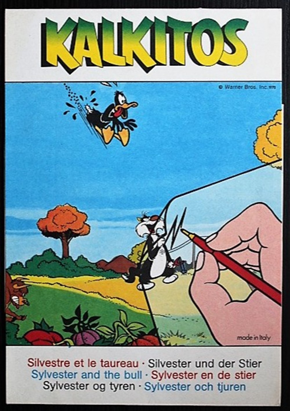 Décorama - Kalkitos - Silvestre et le taureau divers decorations magnets autocollants decalcomanies decorama kalkitos silvestre et le taureau