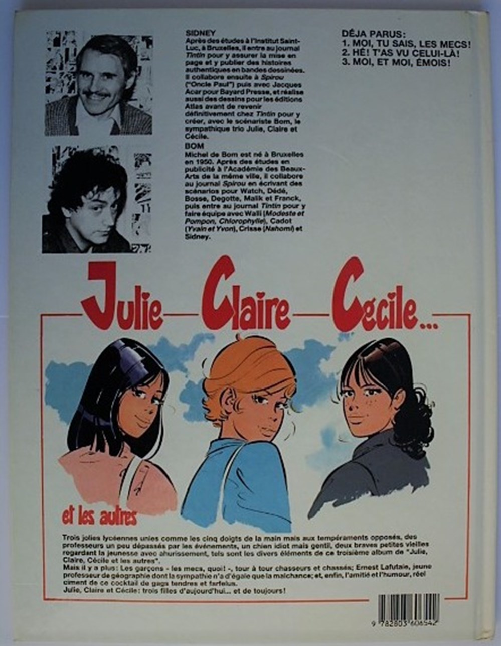 Julie, Claire, Cécile - 03 - Moi, et moi, émois ! - EO 1987 livres bd revues bandes dessinees julie claire cecile 03 moi et moi emois eo 1987