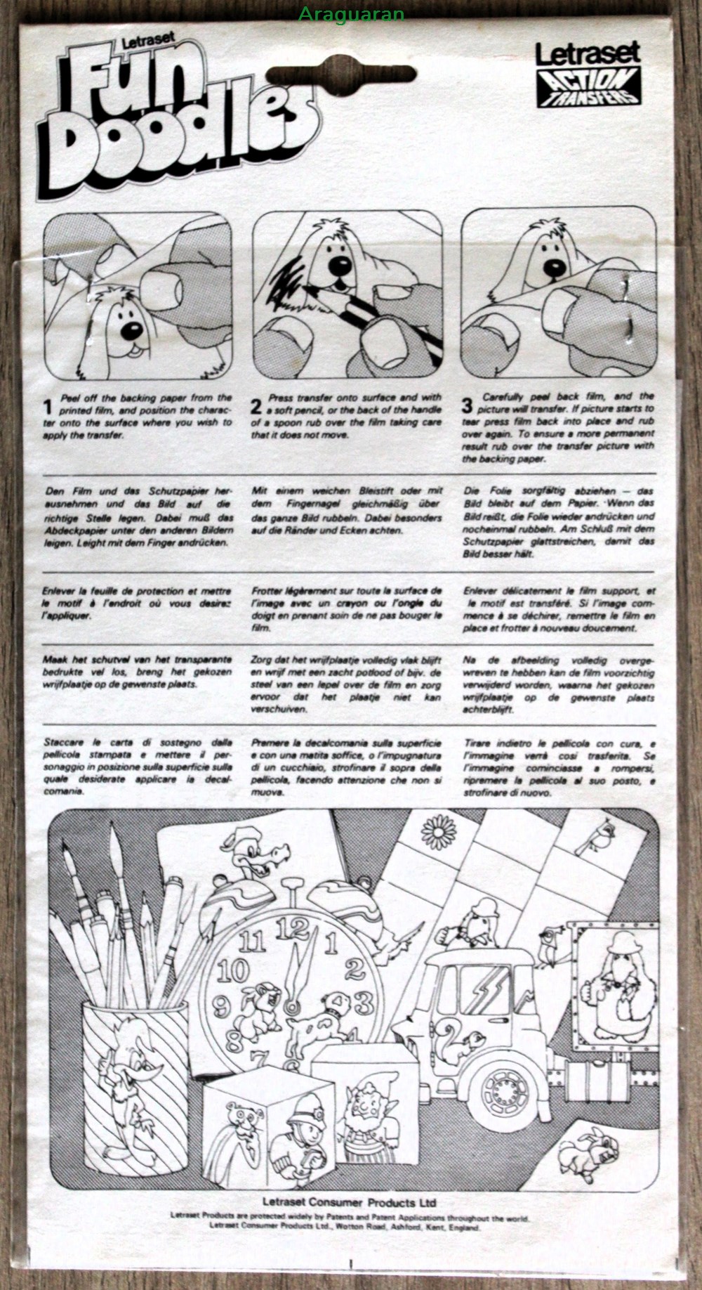 Décalcomanies - Letraset - Fun Doodles - Robin des bois divers decorations magnets autocollants decalcomanies letraset fun doodles robin des bois