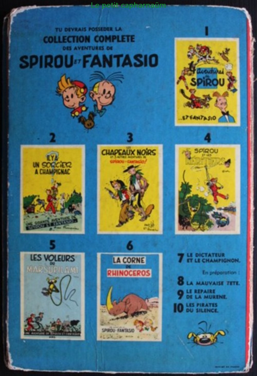 Spirou et Fantasio - 07 - Le dictateur et le champignon - EO Française 1956 2 livres bd revues bandes dessinees spirou et fantasio 07 le dictateur et le champignon eo francaise 1956