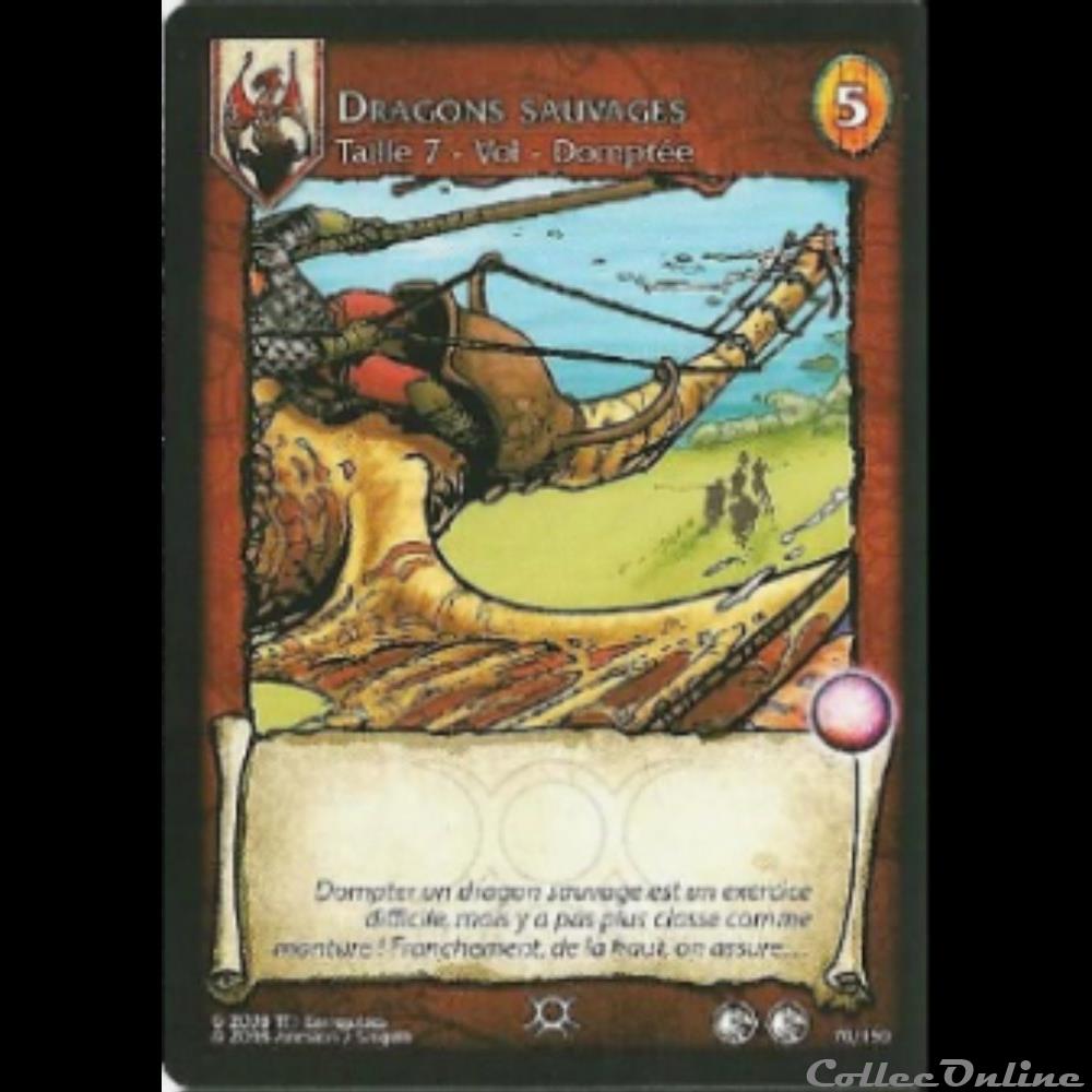 Lanfeust de Troy - 070 - Dragons sauvages jeux jouet jeu carte collectionner lanfeust de troy 070 dragons sauvages