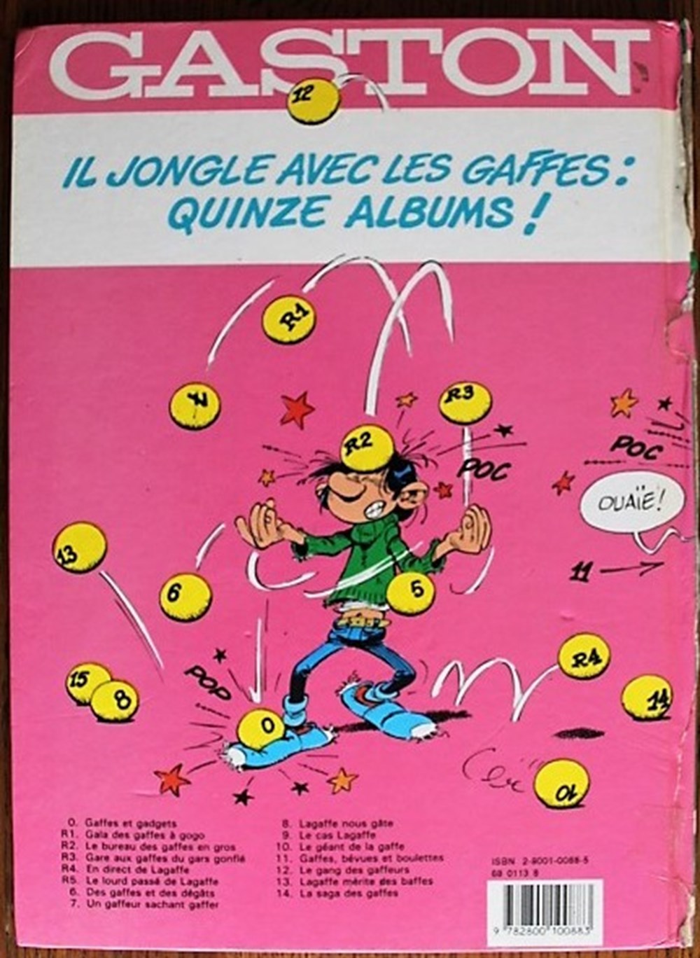 Gaston - 06 - Des gaffes et des dégâts - Rééd. 1988 livres bd revues bandes dessinees gaston 06 des gaffes et des degats reed 1988