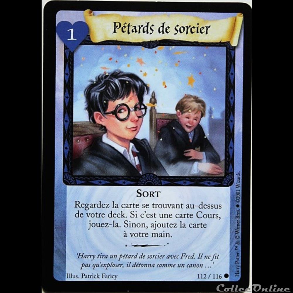 TCG Harry Potter - Set de base - 112 - Pétards de sorcier - Commune jeux jouets jeu carte collectionner tcg harry potter set de base 112 petards de sorcier commune