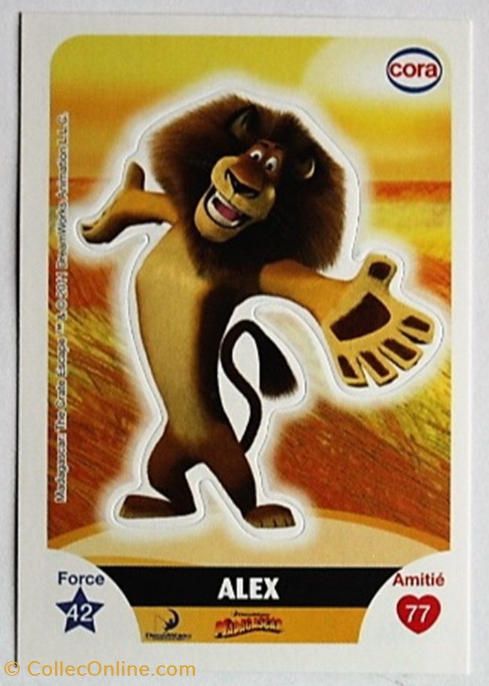 Dreamworks Cora 2011 - S006 - Madagascar - Alex jeux jouets jeu de carte collectionner dreamworks cora 2011 s006 madagascar alex