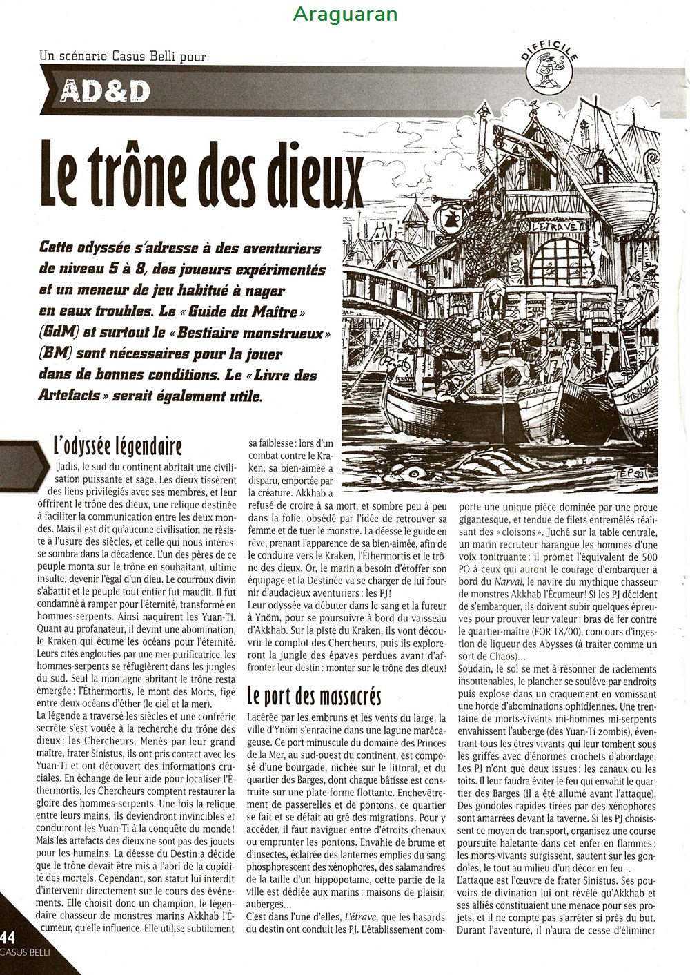 jeux societe jouets roles scenario ad d2 le trone des dieux