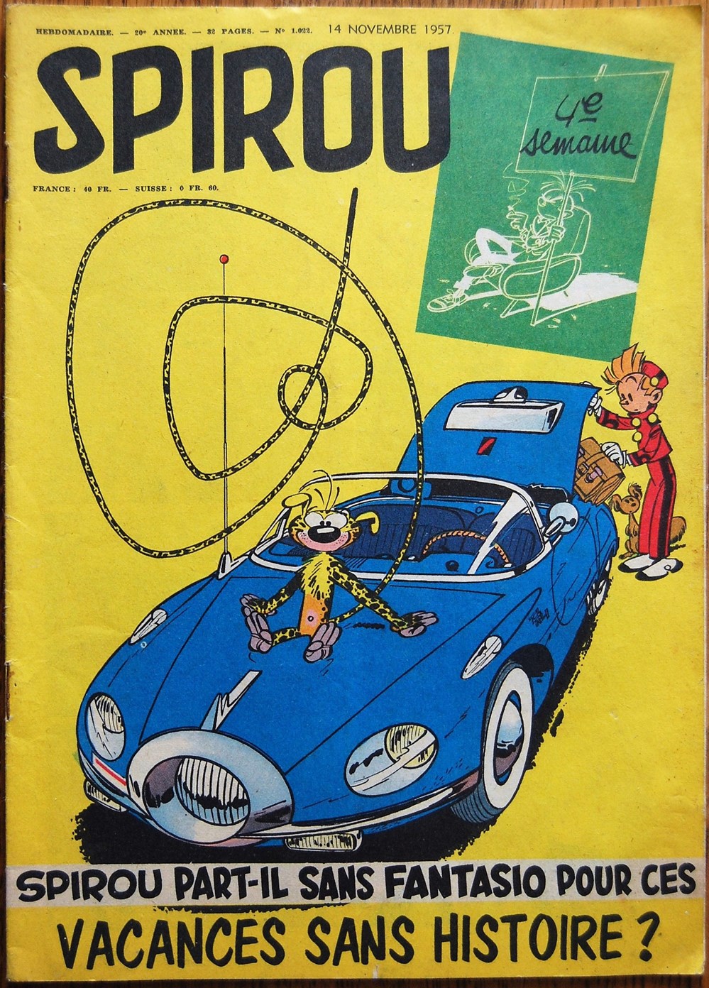 Spirou - 1022 - Couverture Spirou livres bd revues spirou 1022 couverture spirou