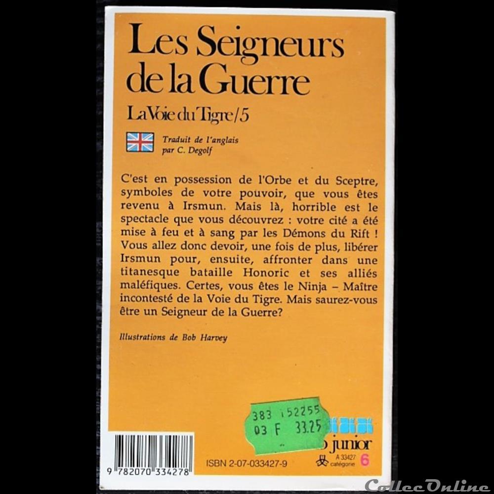 LDVELH - Voie du tigre (La) - 5 - Les seigneurs de la guerre jeux societe jouets livre dont vous etes heros ldvelh voie du tigre la 5 les seigneurs de la guerre