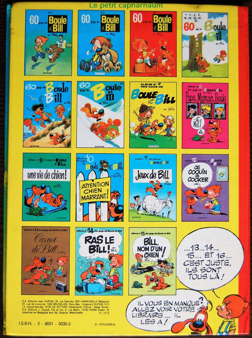 Boule et Bill - 01 - 60 gags de Boule et Bill n°1 - Rééd. 1979 livres bd revues bandes dessinees boule et bill 01 60 gags de boule et bill n 1 reed 1979
