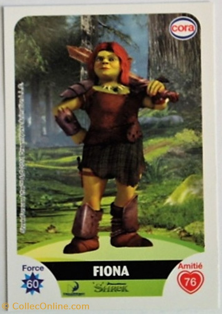 Dreamworks Cora 2011 - C105 - Shrek - Fiona jeux jouets jeu de carte collectionner dreamworks cora 2011 c105 shrek fiona