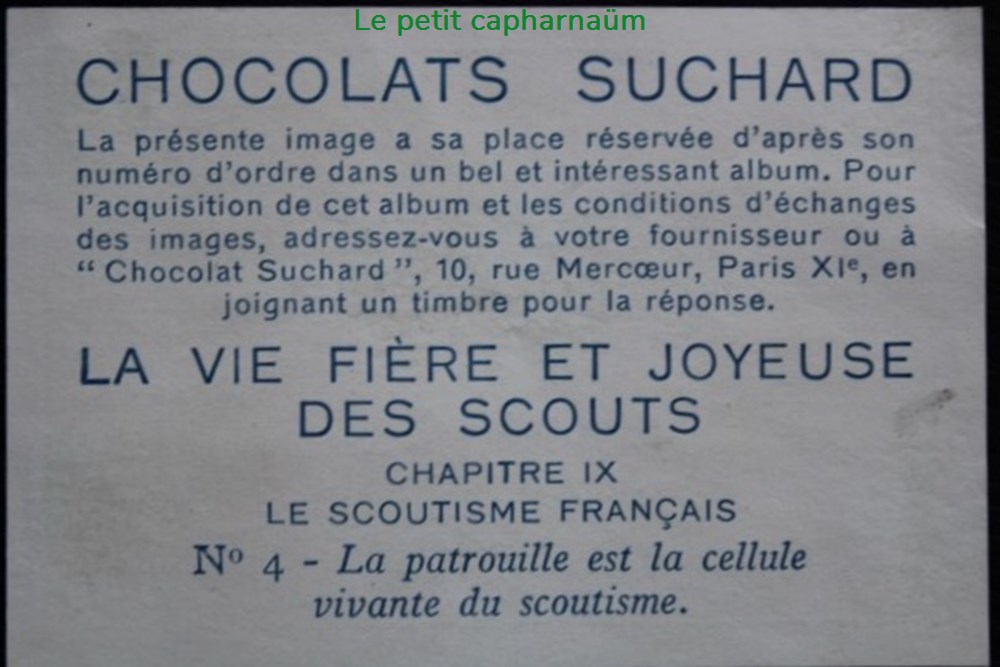 documents anciens chromos images alimentaires image chromo la vie fiere et joyeuse des scouts ix 04 la patrouille