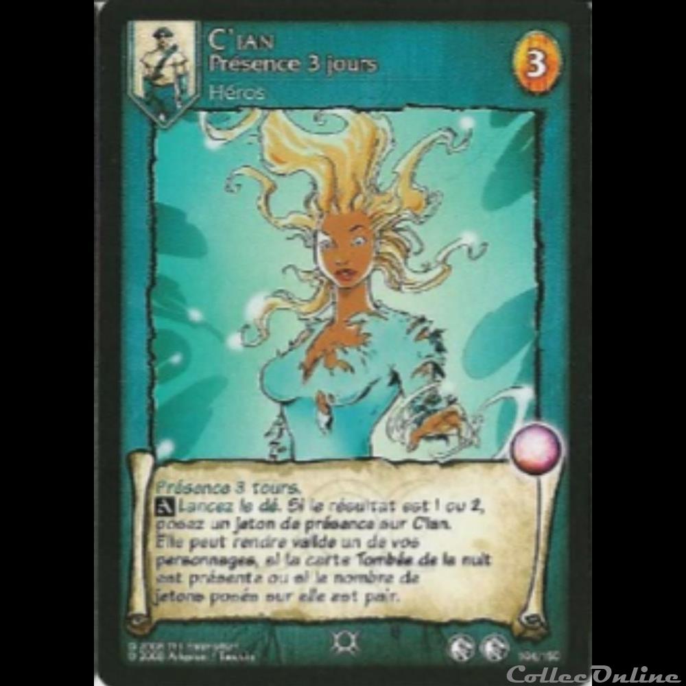 Lanfeust de Troy - 104 - C'ian Présence 3 jours jeux jouet jeu carte collectionner lanfeust de troy 104 ian presence 3 jours