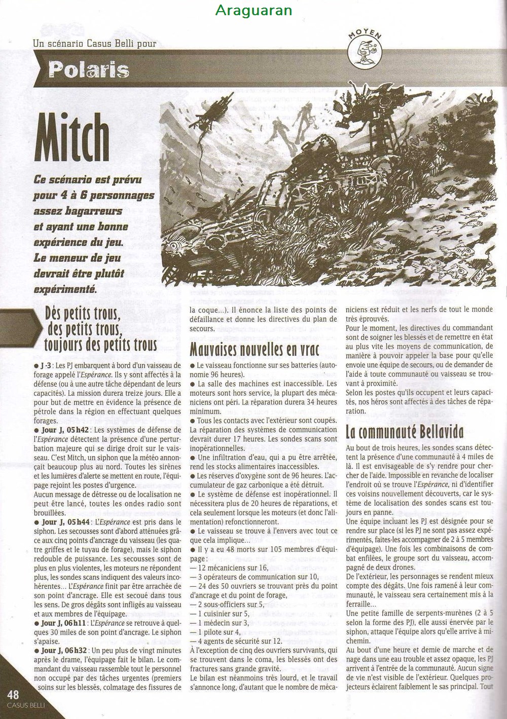 Scénario - Polaris - Mitch jeux de societe jouets roles scenario polaris mitch